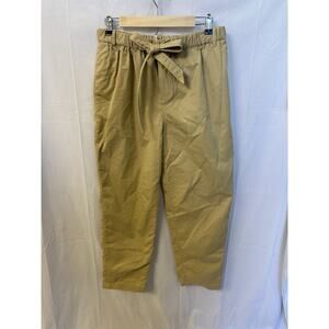 L'Academie Revolve Sadie Pant in Khaki Sz Small Waist Tie‎ Ankle Straight Leg